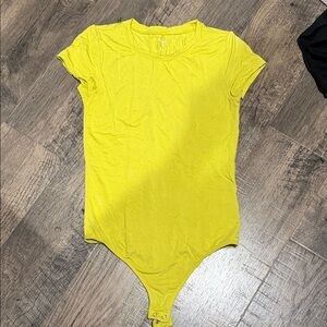 Express Bright Yellow Short-Sleeve Bodysuit